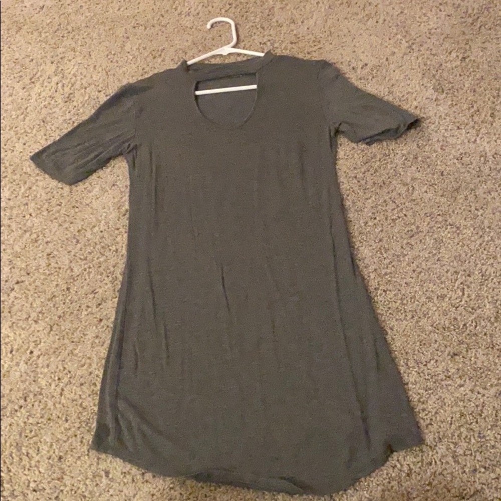 Large Grey Fitted Dress